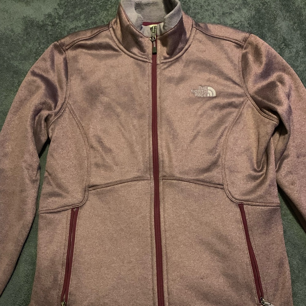 The North Face purple fleece lined jacket